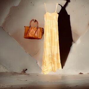 Roxy Yellow Smocked Dress